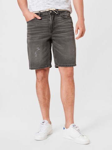 TOM TAILOR DENIM Regular Shorts in Grau: predná strana