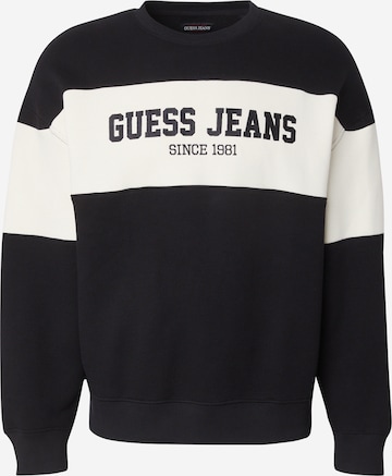 GUESS JEANS - Sudadera 'Horizont' en negro: frente