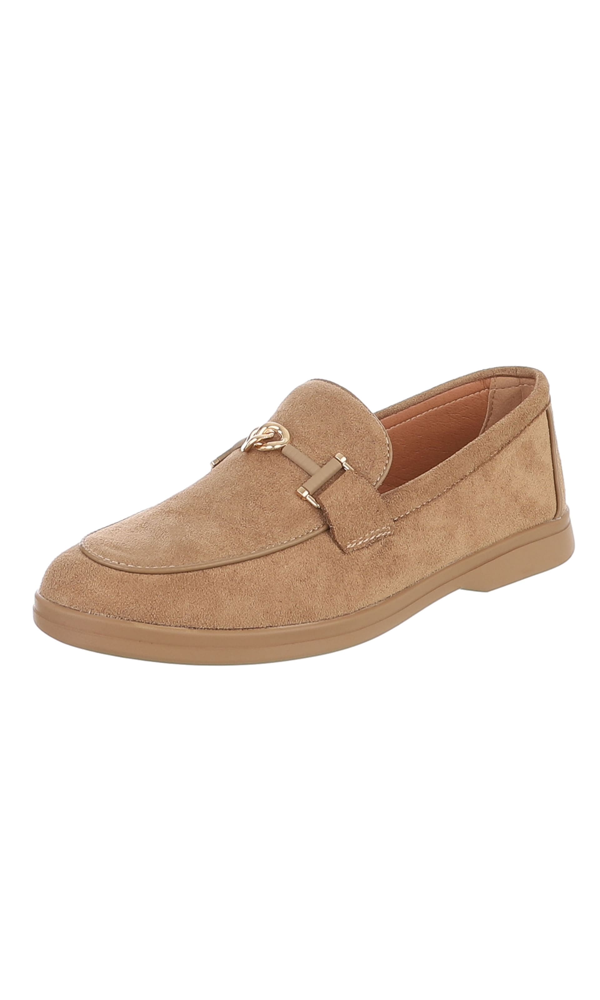 Ital-Design Slipper in Braun: Vorderseite