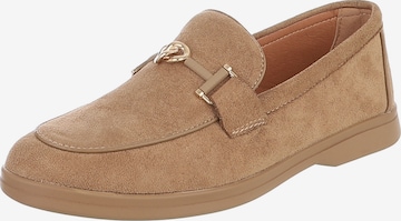 Ital-Design Slipper in Braun: Vorderseite