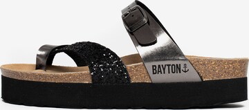 Bayton - Sandalias de dedo 'Andromac' en gris: frente