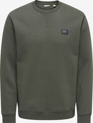 Only & Sons Sweatshirt 'ONSDawson' in Groen: voorkant