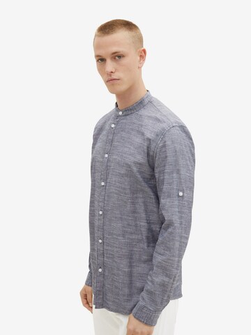 Coupe regular Chemise TOM TAILOR DENIM en bleu : devant