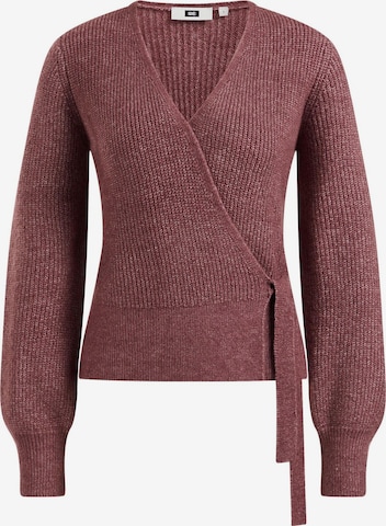 WE Fashion Knit cardigan in Pink: front