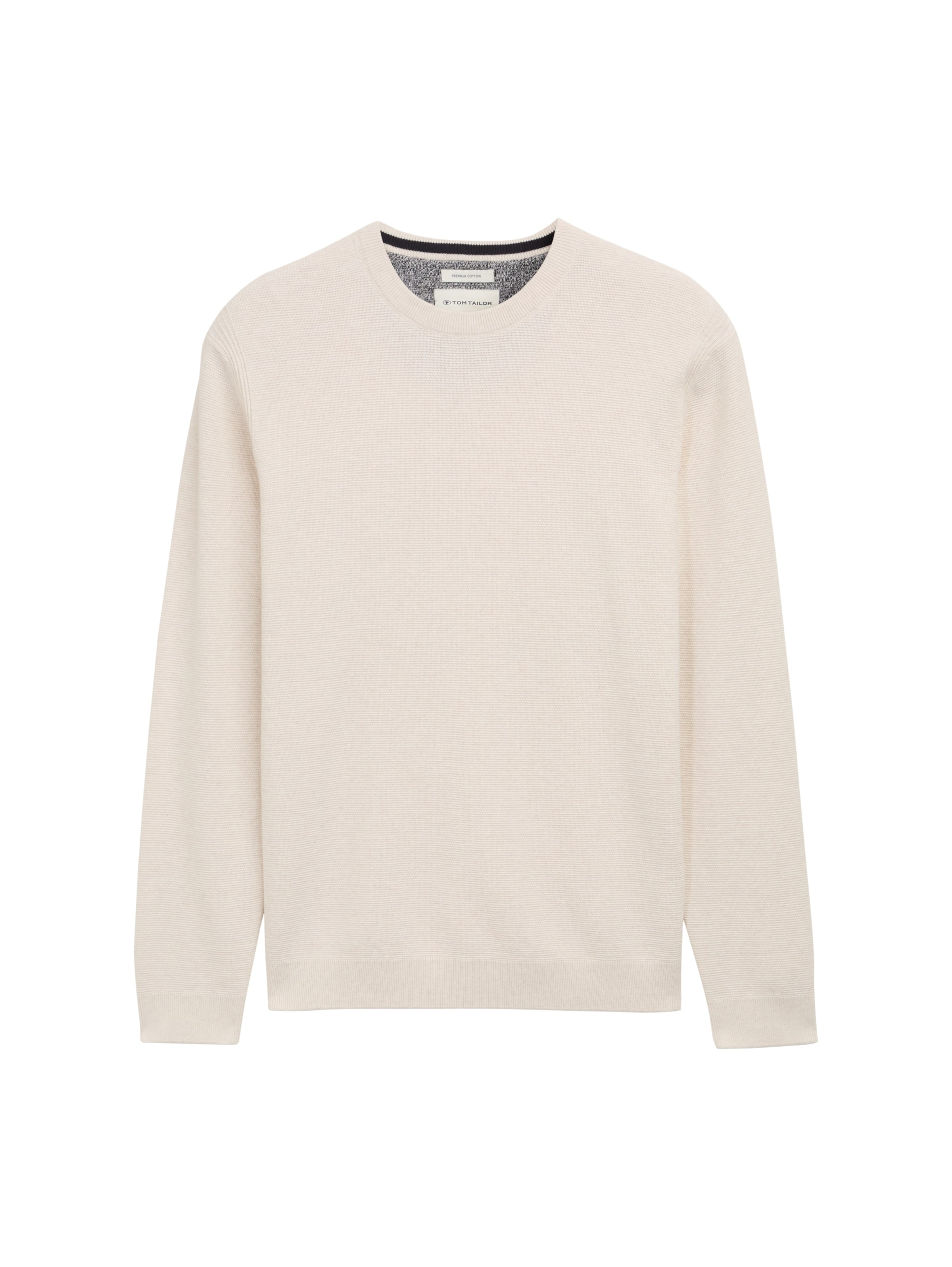 TOM TAILOR Sweater in White: front