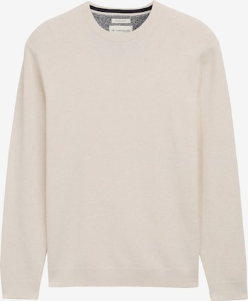 TOM TAILOR Sweater in White: front