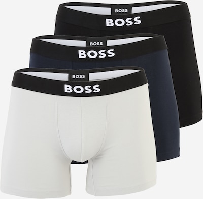BOSS Bokserishortsit värissä ecru / laivastonsininen / musta / valkoinen, Tuotenäkymä