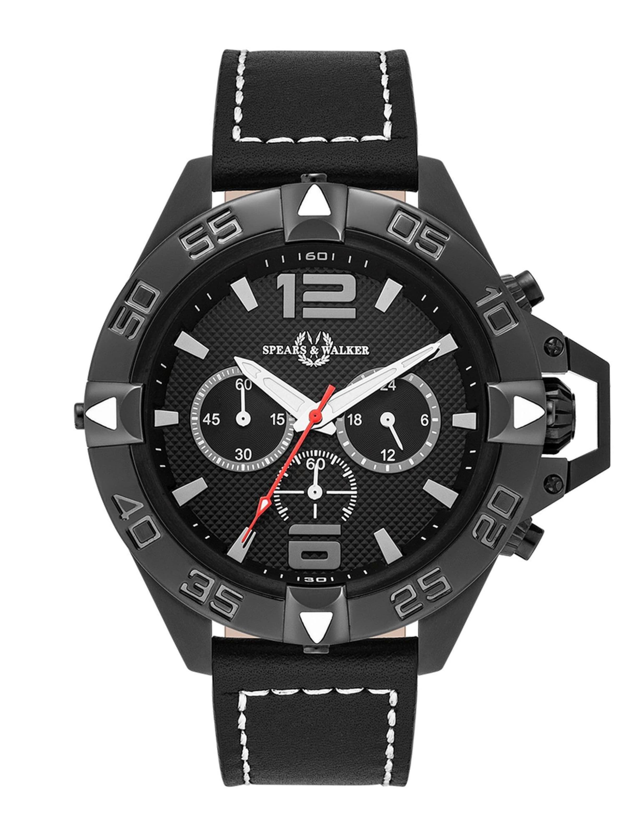 Orologio analogico di Spears & Walker in nero: frontale