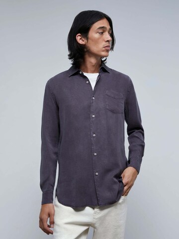 Scalpers Regular fit Button Up Shirt in Blue: front