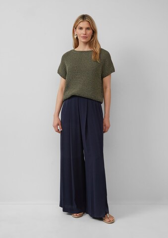 Wide Leg Pantalon à pince s.Oliver en bleu