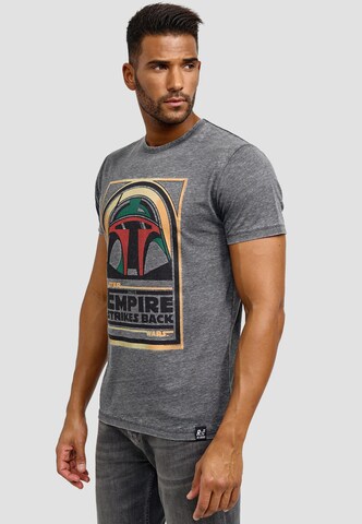 Recovered Shirt 'Star Wars Boba Fett Empire Strikes Back' in Grey