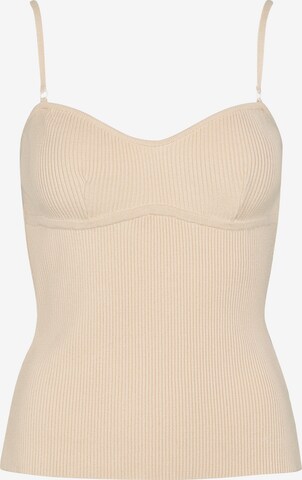 OW Collection Topp 'Lulu' i beige: framsida