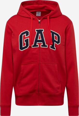 GAP Sweatvest 'HERITAGE' in Rood: voorkant