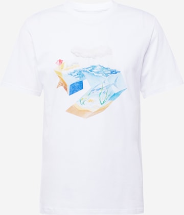 CONVERSE - Camiseta 'STAR CHEVRON OCEAN' en blanco: frente