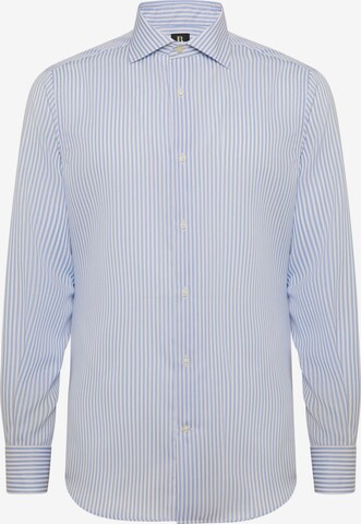 Coupe regular Chemise Boggi Milano en bleu : devant