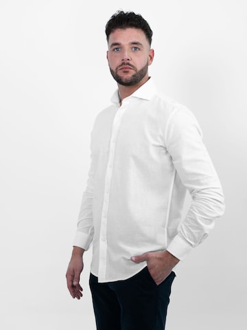 Vercate Slim Fit Businesshemd 'No. 9' in Weiß
