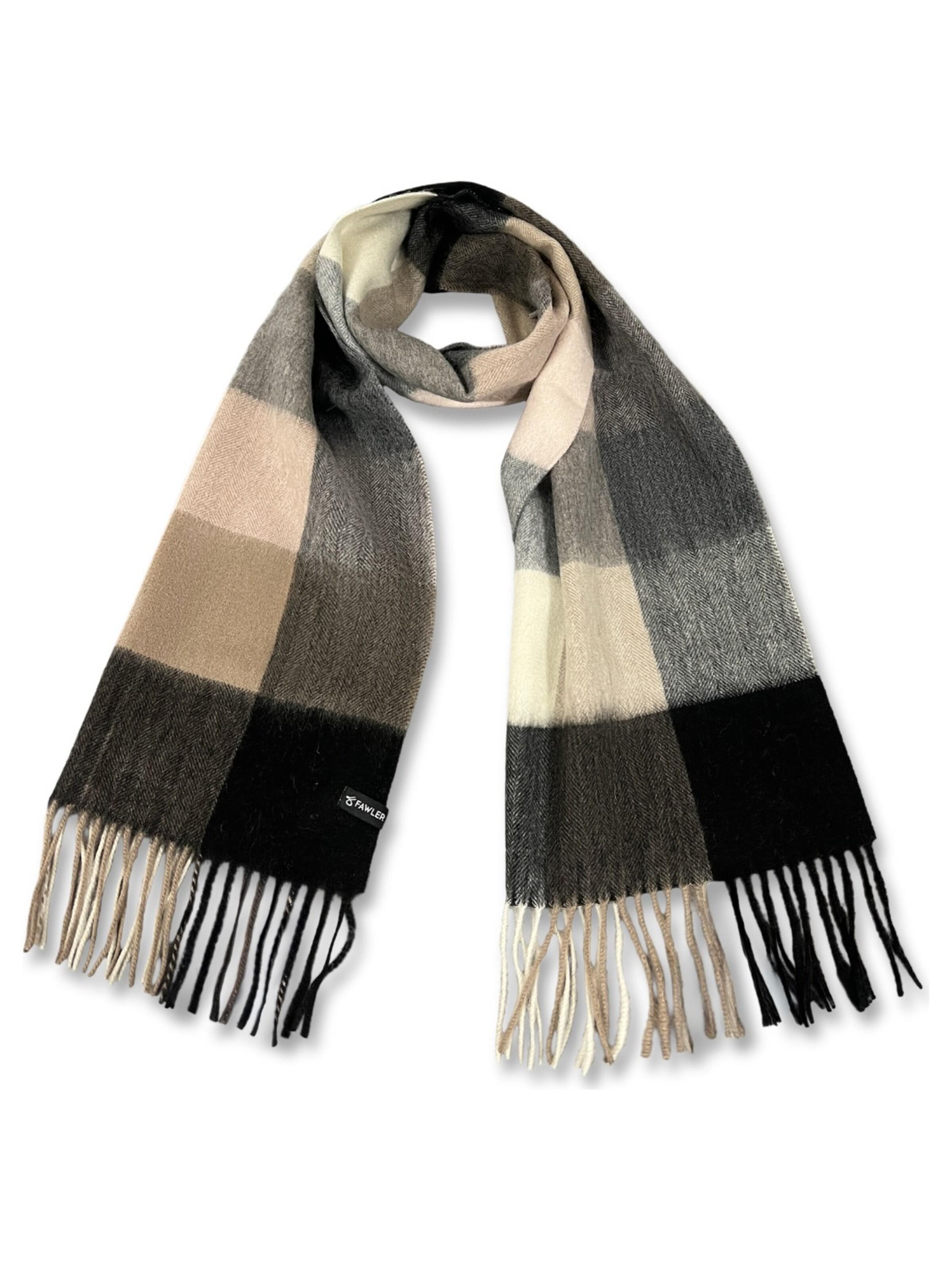Fawler Sjal 'Aurora' i beige: forside