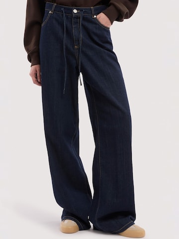 Wide leg Jeans di Trussardi in blu: frontale
