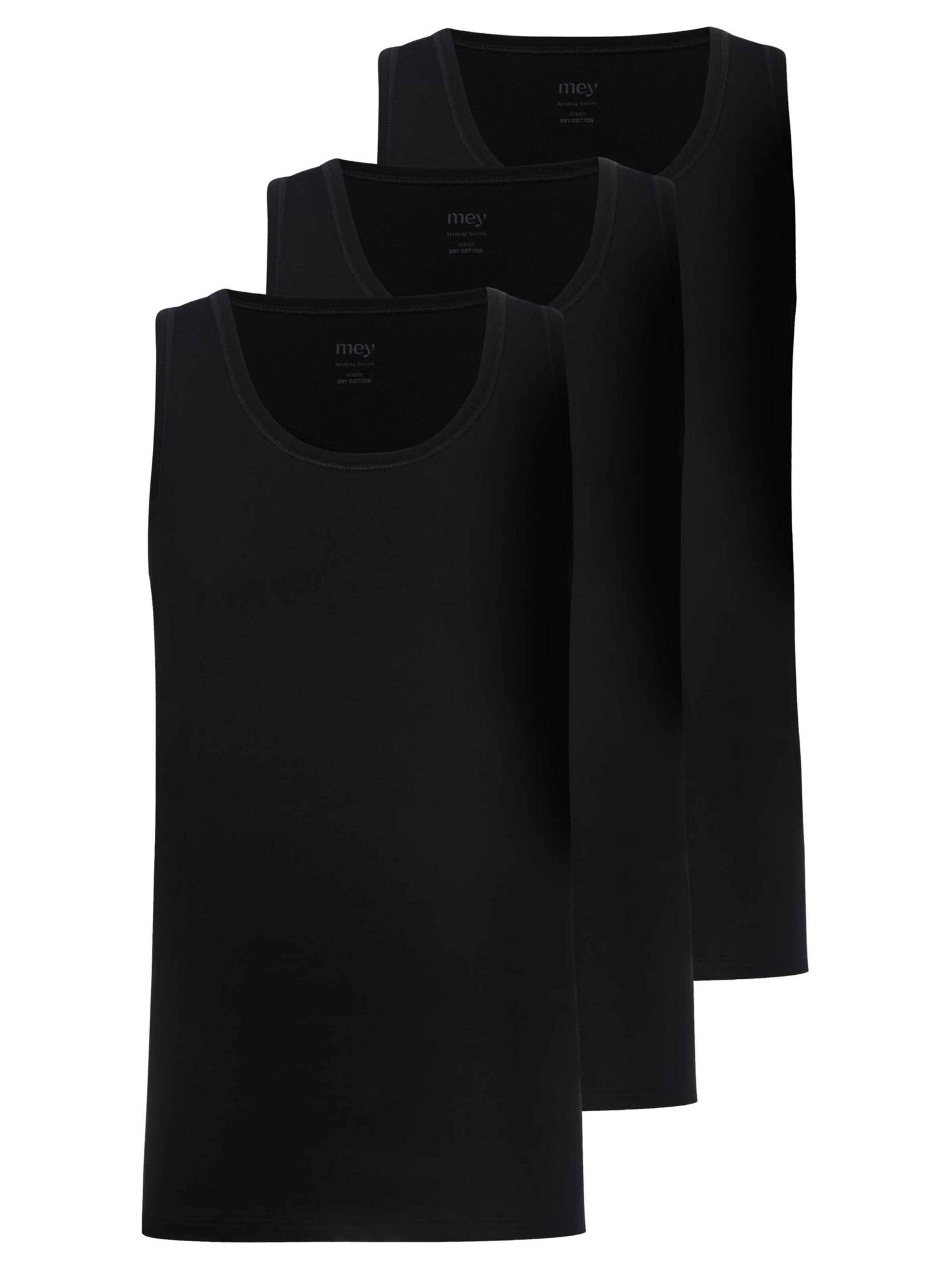 Mey Unterhemd 'Dry Cotton'‌‌‌ in Schwarz: Vorderseite