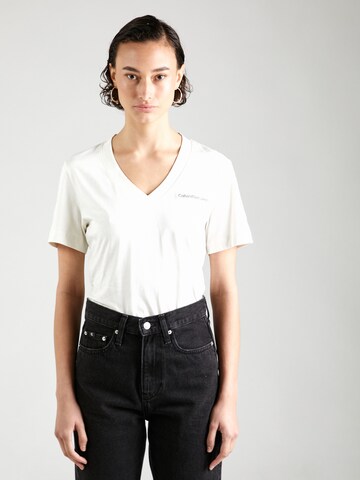 Calvin Klein Jeans T-shirt i vit: framsida