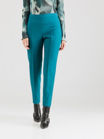 Regular Pantalon à plis 'Tiluna' BOSS Black en vert : devant