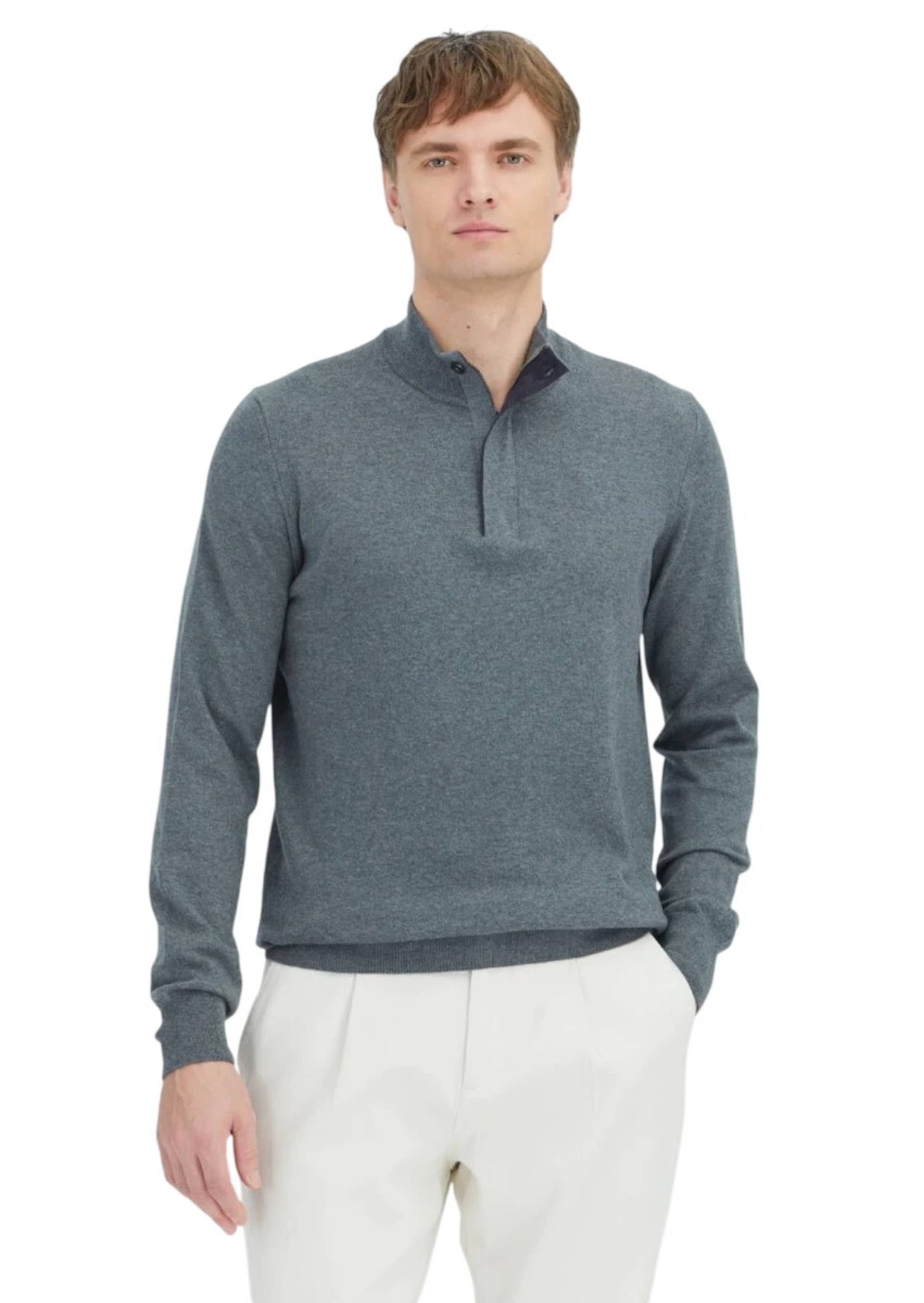 Ramsey Pullover in Grau: Vorderseite