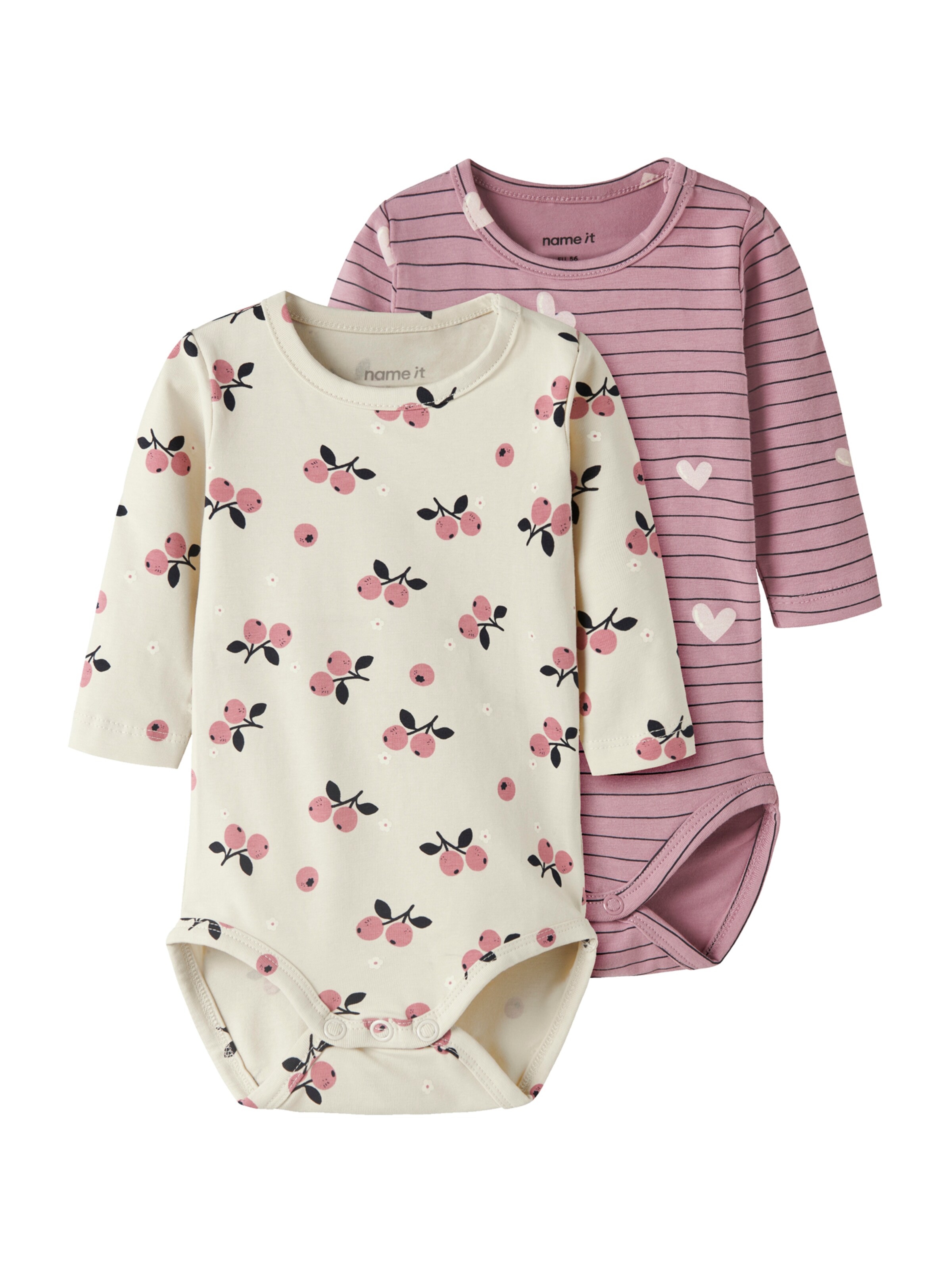 NAME IT - Pijama entero/body 'NBFVANDORA' en beige: frente