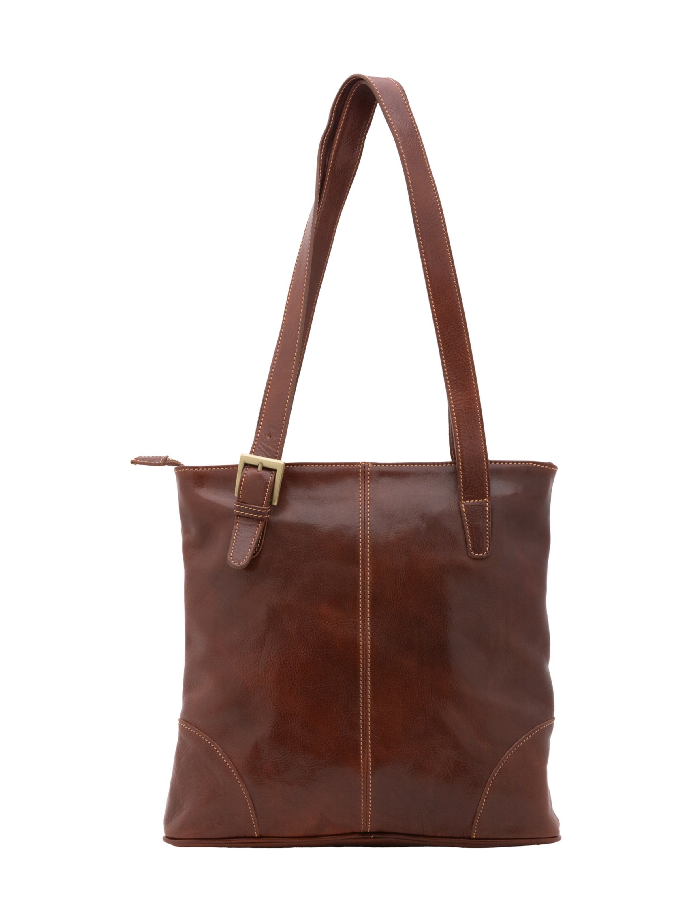 Borsa a spalla 'Borsa a Spalla Donna Pelle Vacchetta - Chiusura Zip' di I Fratelli in marrone
