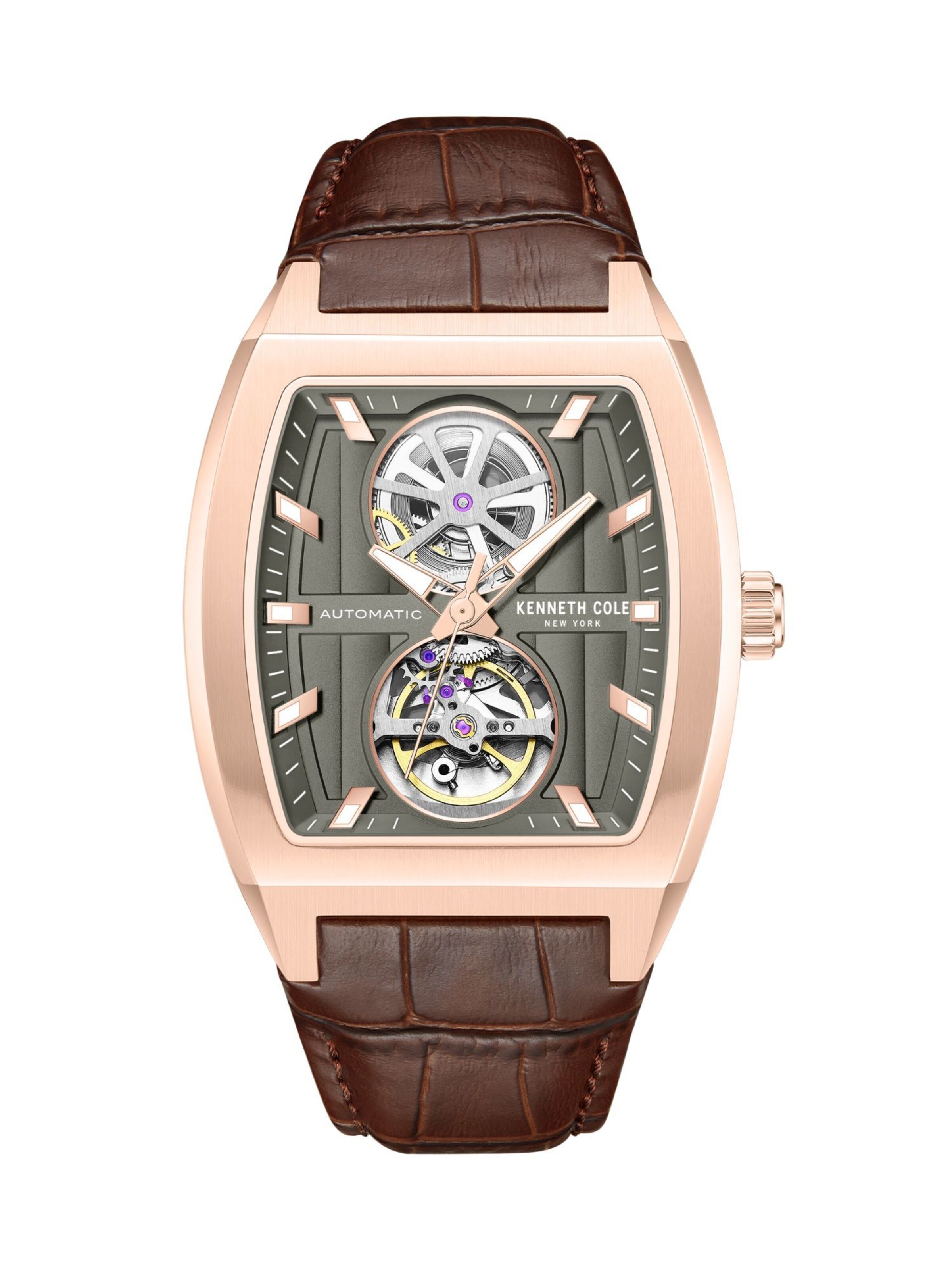 Kenneth Cole Analog Watch 'Milford' in Brown: front