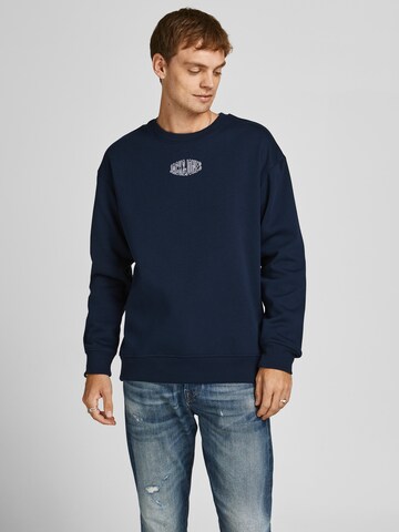 JACK & JONESSweater majica 'World' - plava boja: prednji dio