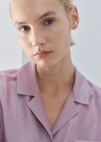 MANGO Pajama Shirt 'Habi' in Purple