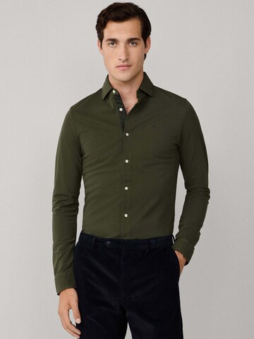 Hackett London Regular fit Button Up Shirt in Green: front