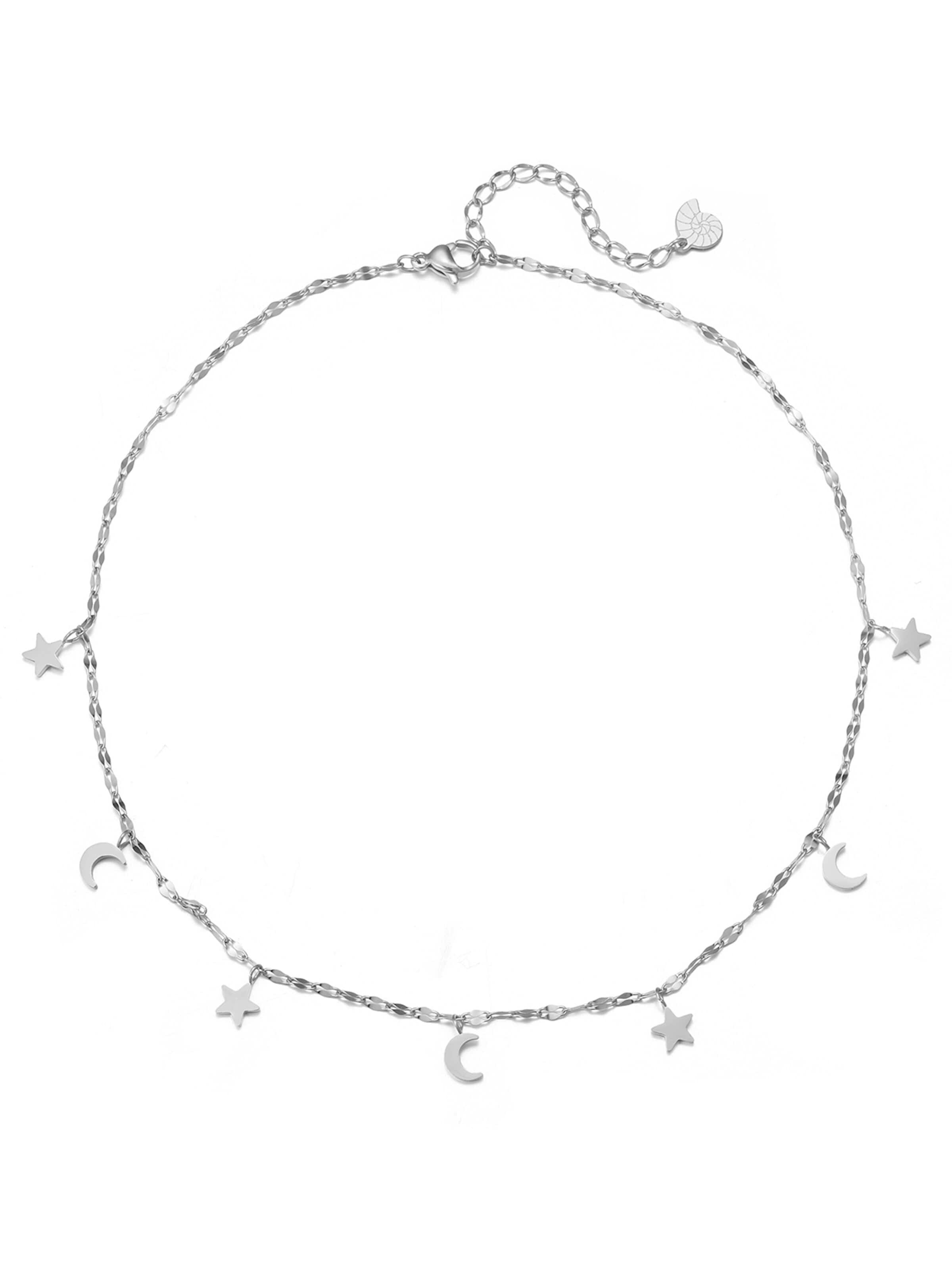 Hey Happiness Kette 'Celestial'‌‌‌ in Silber: Vorderseite