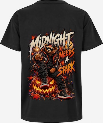 LUNØIR Studio Shirt 'BOSS Midnight Spark' in Schwarz: Vorderseite