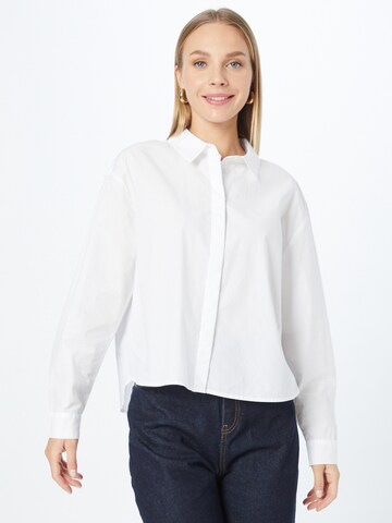 Camicia da donna di comma casual identity in bianco: frontale