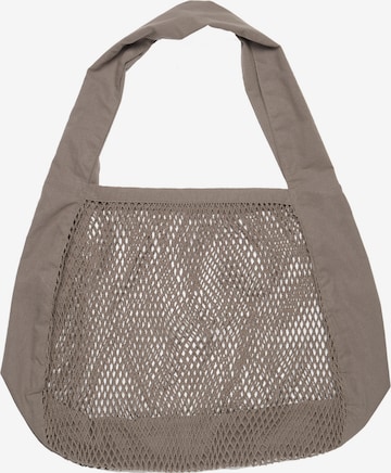 The Organic Company Wasmanden 'Net shoulder bag' in Grijs: voorkant