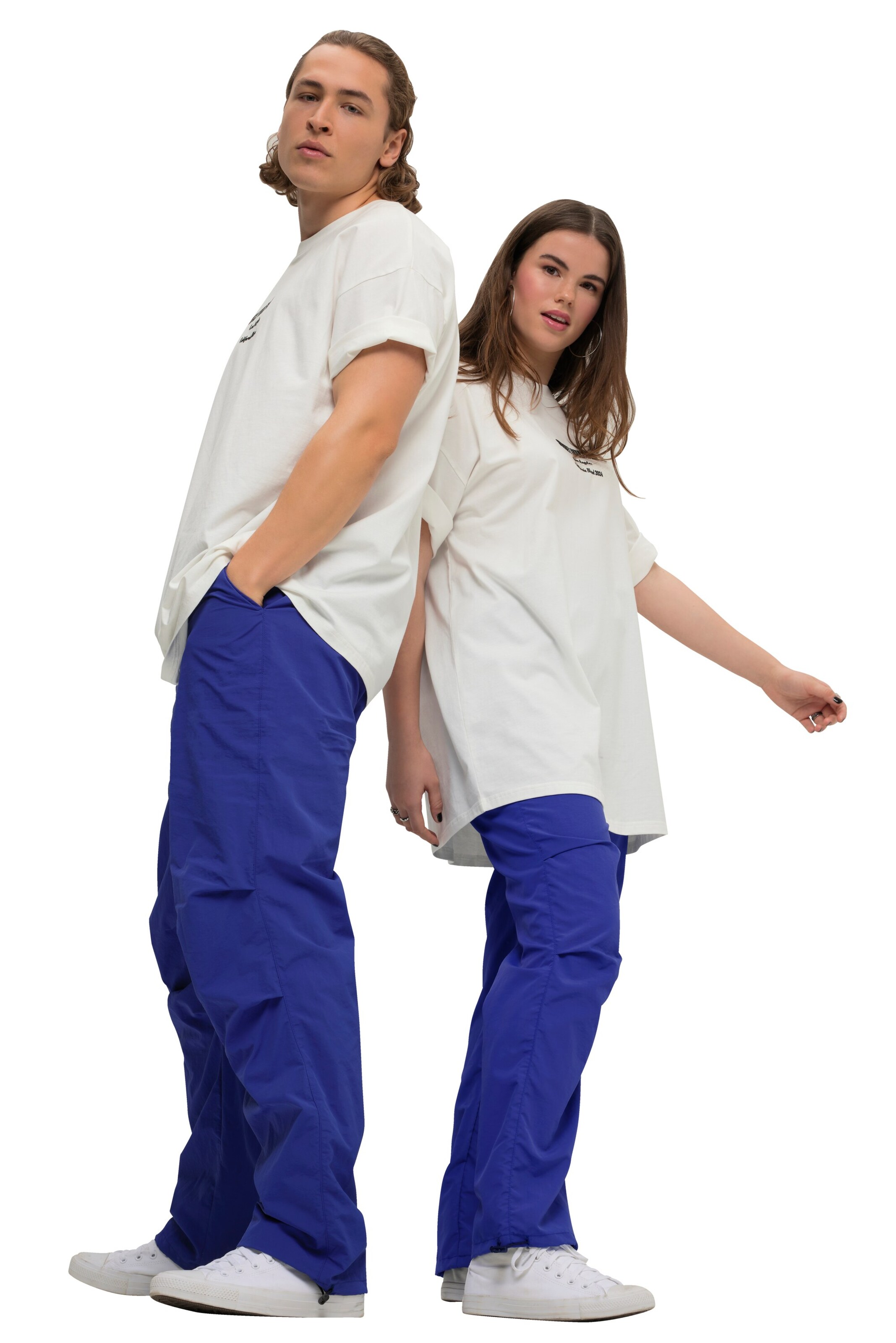 Studio Untold Wide leg Broek in Blauw