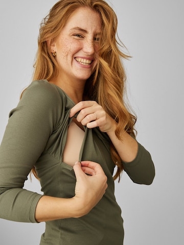 dayê rose Shirt 'Ivy Still-Longsleeve für Stillzeit & danach'‌‌‌‌‌‌‌‌‌ in Grün