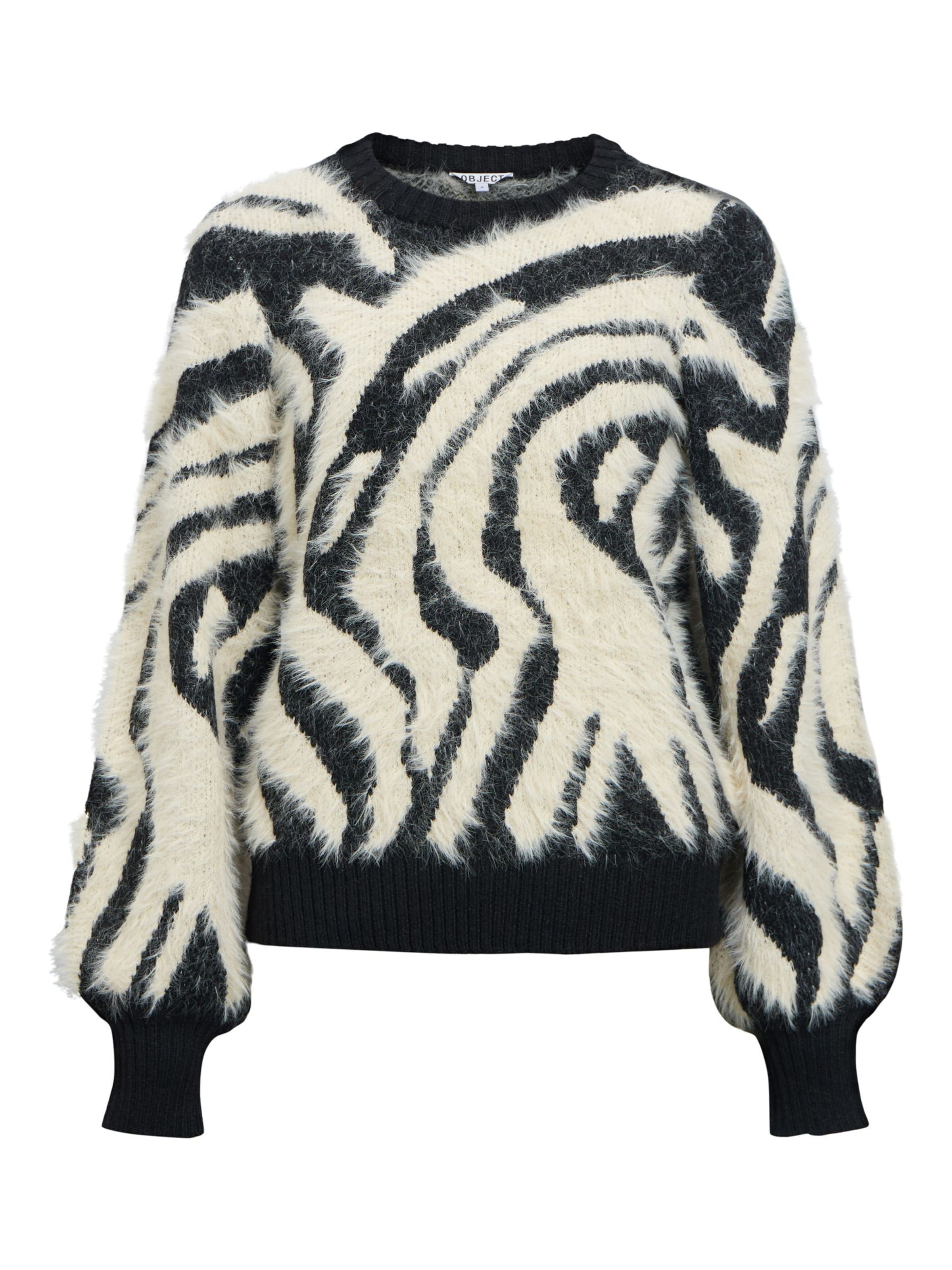 OBJECT Pullover 'OBJHollow' in Schwarz: Vorderseite