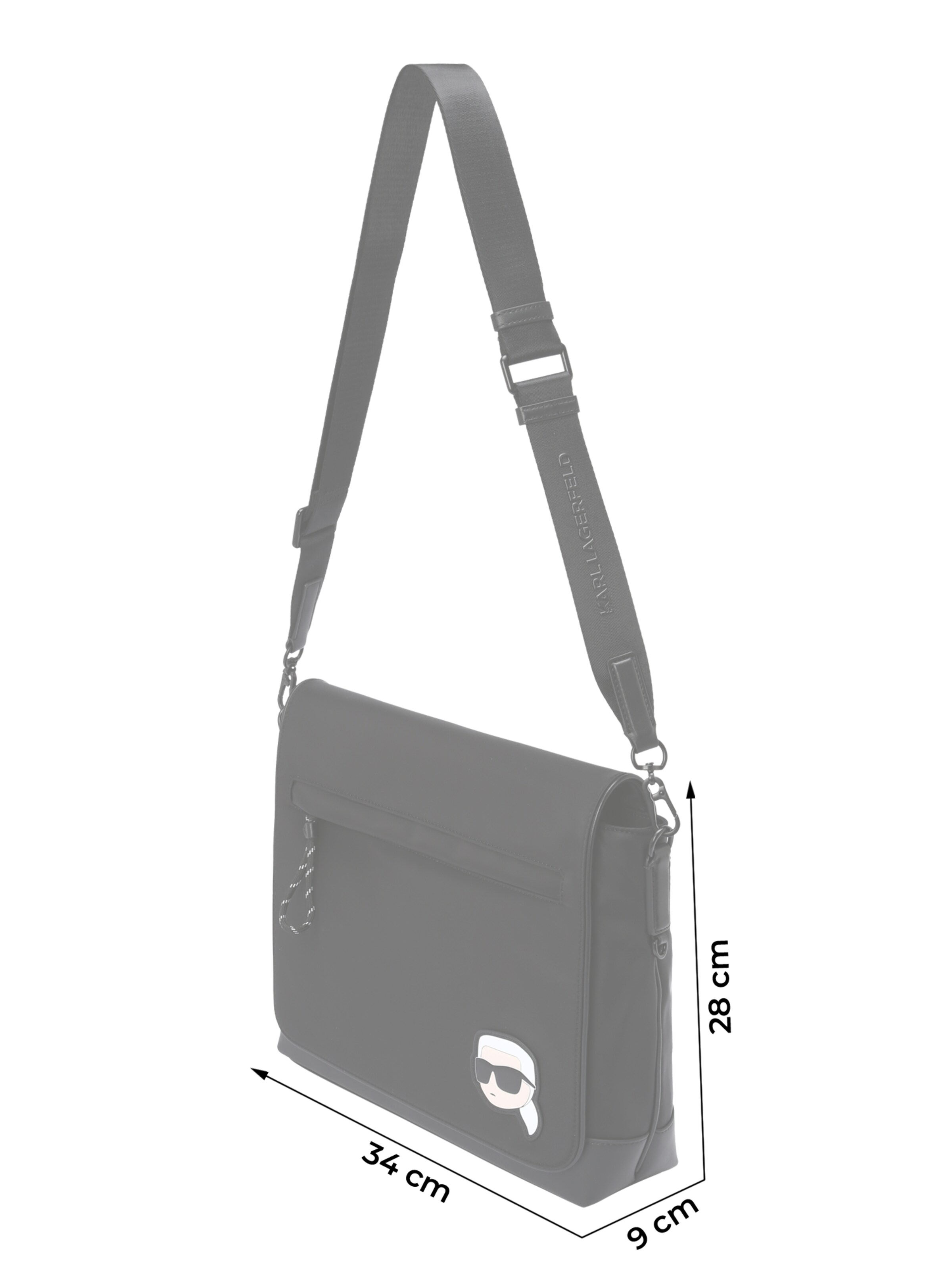 Geantă de umăr de la Karl Lagerfeld pe negru