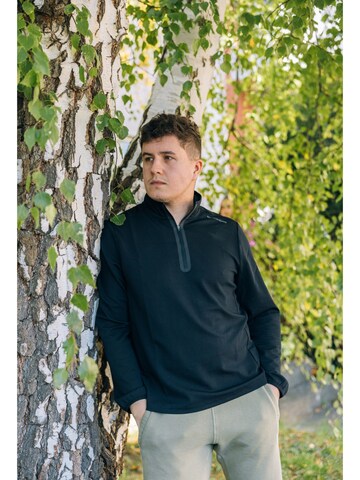 SKECHERS Sweatshirt 'Skechers Skech-Knits Burst 1/4 Zip'‌‌‌‌ in Schwarz