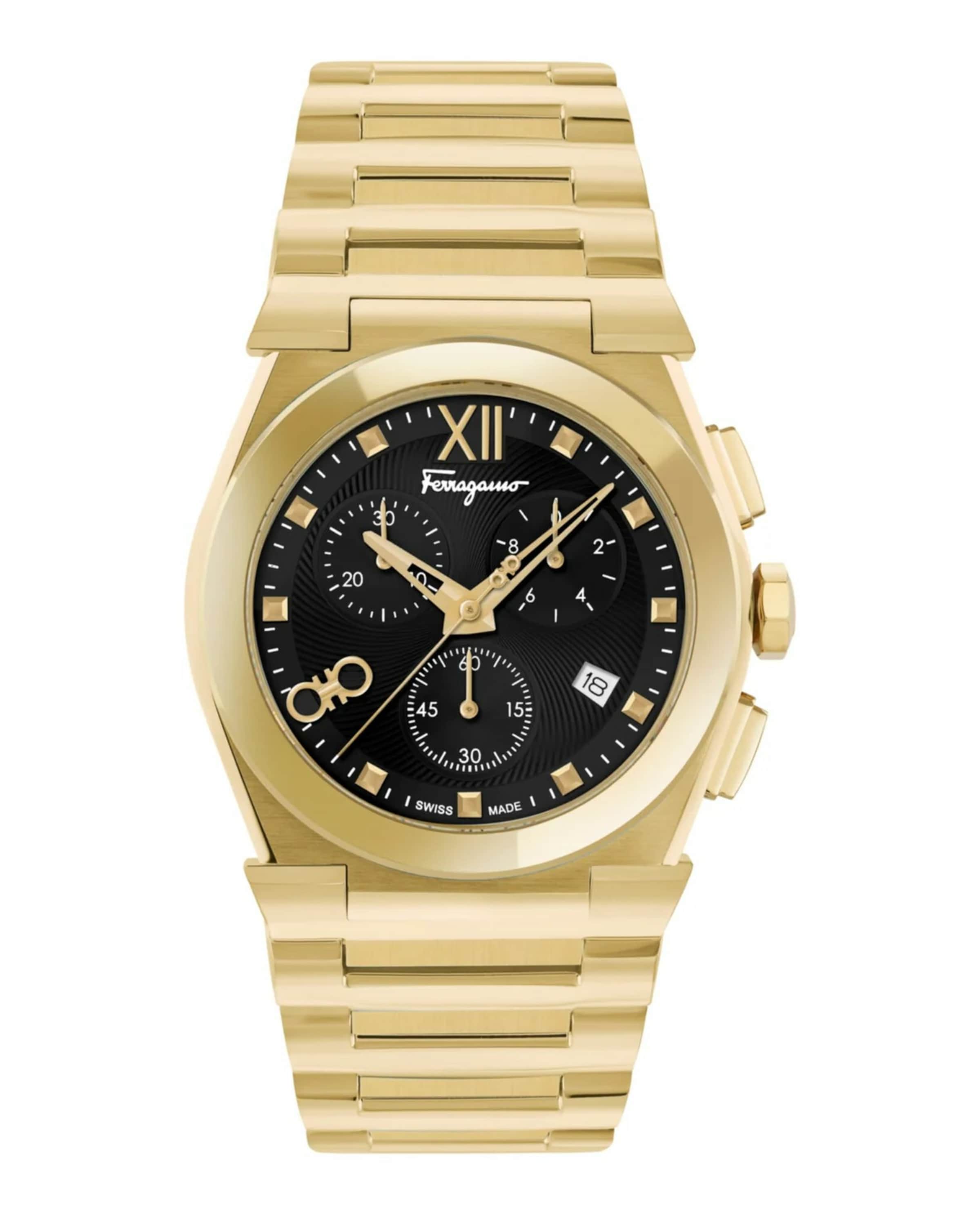 Salvatore Ferragamo Analog Watch in Gold: front