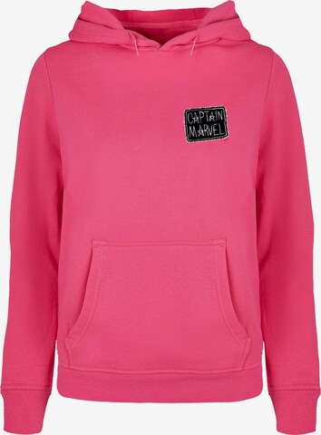 ABSOLUTE CULT Sweatshirt 'Captain Marvel ' in Pink: predná strana