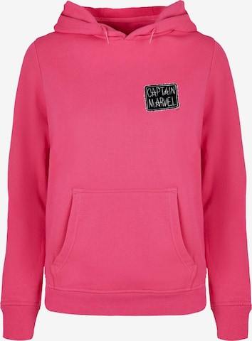 ABSOLUTE CULT Sweatshirt 'Captain Marvel ' in Pink: front