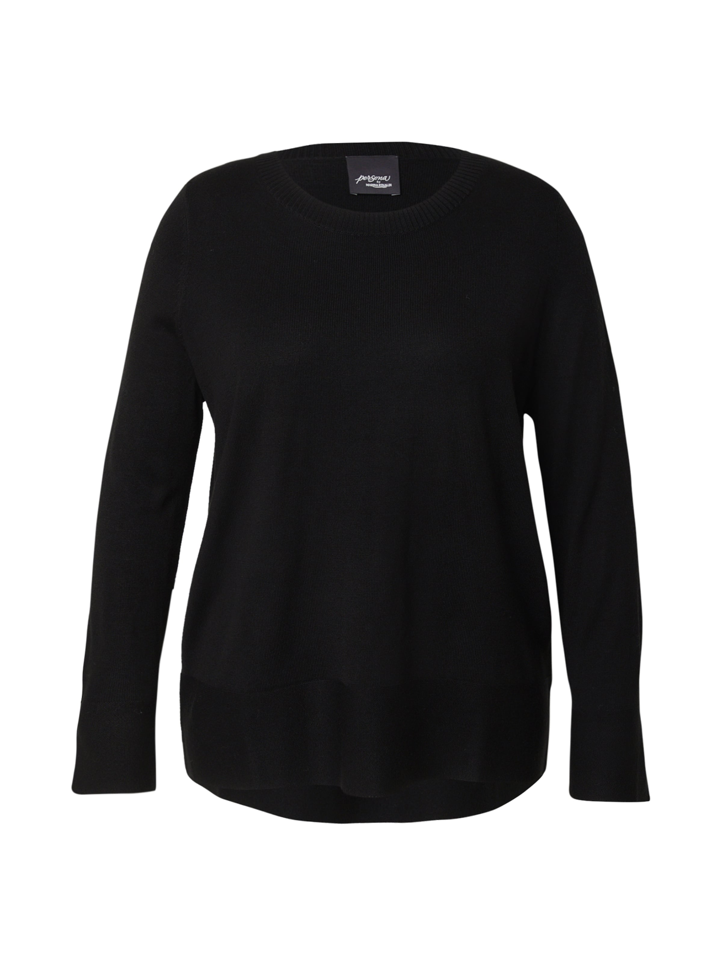 Pull-over 'NINFE' Persona by Marina Rinaldi en noir : devant
