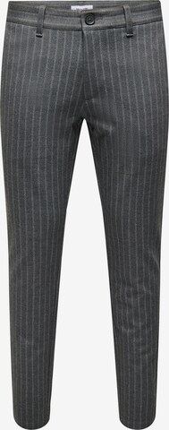 Slimfit Pantaloni chino 'MARK' di Only & Sons in grigio: frontale