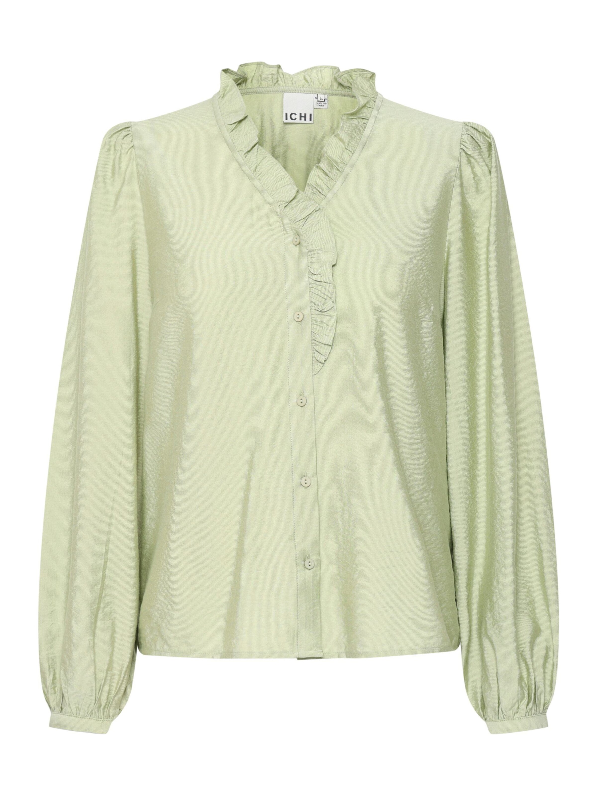 ICHI Blouse 'Laya' in Groen: voorkant
