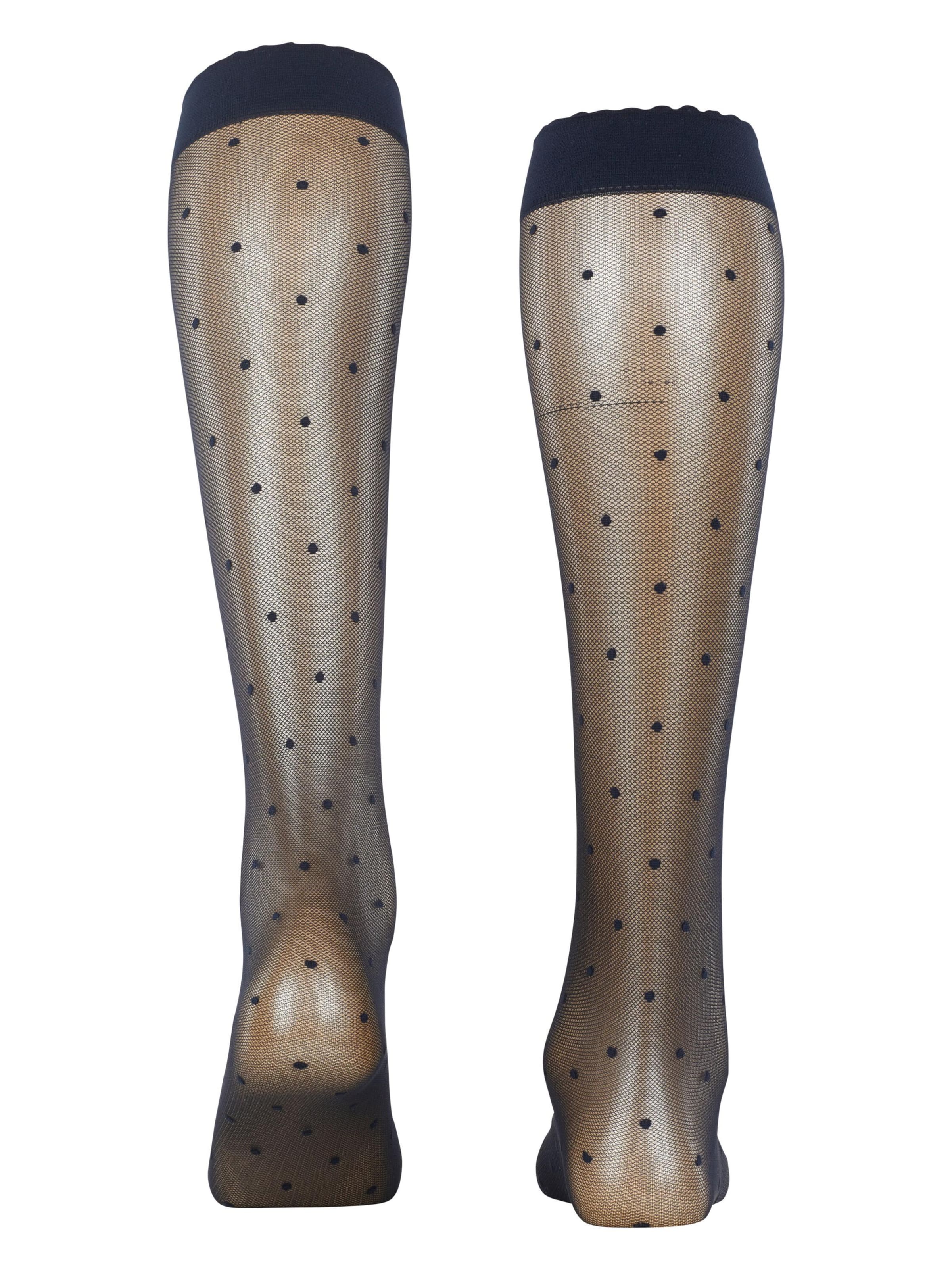 FALKE Over the Knee Socks 'Dot' in Blue