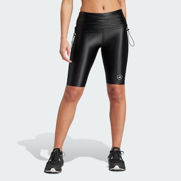 ADIDAS BY STELLA MCCARTNEY Skinny Workout Pants in Black: front