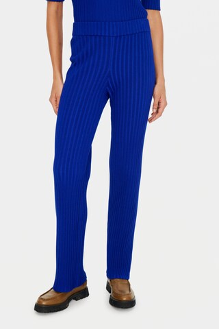 SAINT TROPEZ Wide leg Broek ' Dania' in Blauw: voorkant